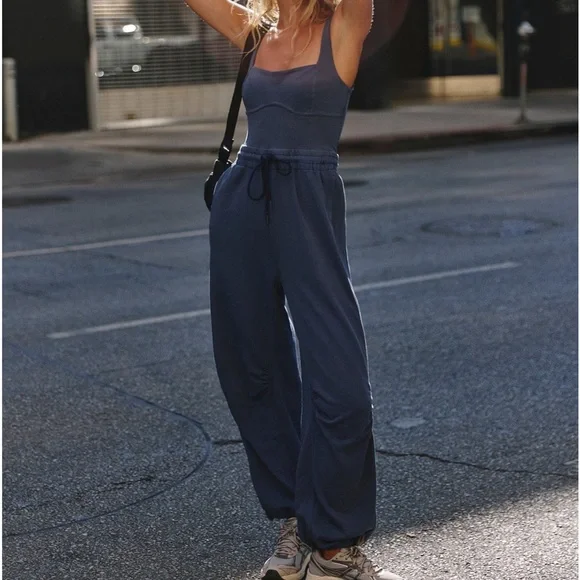 FREE PEOPLE - FP Movement inbound onesie midnight navy XS - Picture 9 of 12